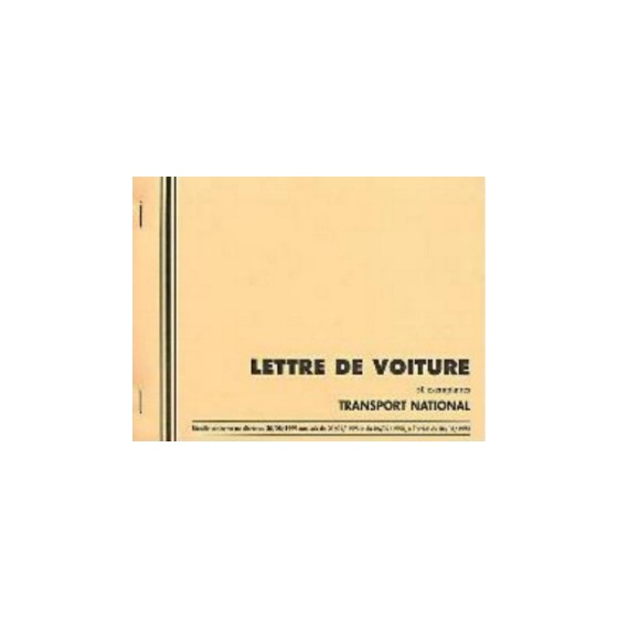Carnet lettre de voiture petit format 4x50 neutre