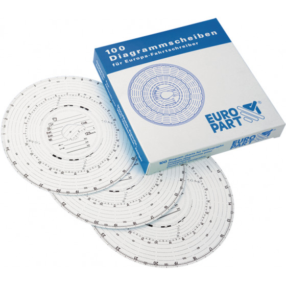 Disque tachygraphe sans compte tour 140km/h boîte de 100