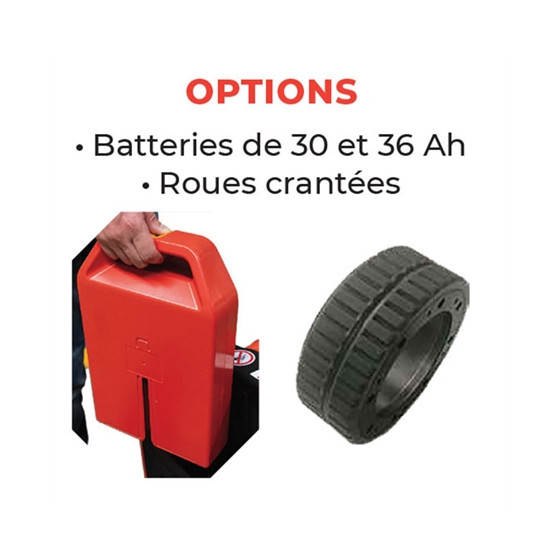 TRANSPALETTE ELECTRIQUE 1500KG PTE15N EDGE avec batterie Lithium-ion